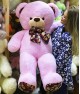 Медведь розовый с принтом